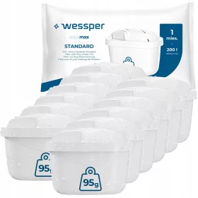    Filtru Wessper aquamax 95g pentru ulcior de apă Brita - 12 bucăți