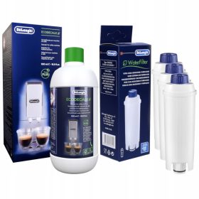    3× Delonghi filtru de apa 5513292811 + Delonghi Ecodecalk DLSC500 detartrant 500 ml