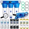 Ansamblu filtru Aquafilter 3/4″ cu 2 manometre și 9 inserții
