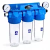 Ansamblu filtru Aquafilter 3/4″ cu 2 manometre și 9 inserții