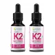 Vitamina Naturală K2 MK-7 50µg din Natto Forte, 2x30ml - Fără Conservanți