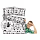 Set de Lenjerie de Pat din Bumbac 160x200 cm cu 2 Fețe de Pernă 70x80 cm