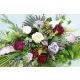Coroană Funerară De Lux Mare, Cu Flori Artificiale De Înaltă Calitate