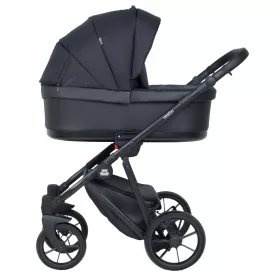    Vestin Black Carucior multifunctional pentru bebelusi 3in1 + Piele ECO + scaun Cosmo