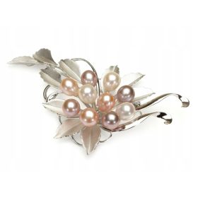  BUCHET DE PERLE - BROȘĂ DE ARGINT ORBITOR