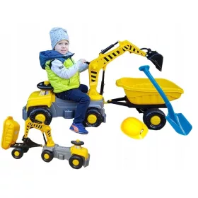  Tractor pentru copii BJ Roșu, Albastru, Verde