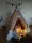  Set Cort Tipi cu Pompoane Crem 100/100