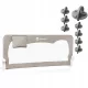  Balustrada de siguranta PAT SAFETY GATE HIGH 150x66cm BEI Lionelo Hanna + Protectia contactelor prize GRI 8x Lionelo