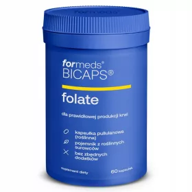   Supliment Alimentar BICAPS FOLATE - 60 Capsule Vegane cu Folian și Inulină