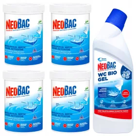    BACTERII PENTRU FOSĂ SEPTICĂ NEOBAC + WC Bio Gel timp de 2 ANI