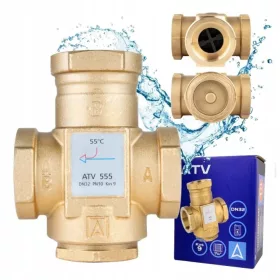   Supapa termostatica Afriso ATV 555 DN32 pentru protectie retur, 55 °C