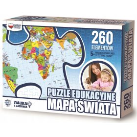  260 PUZZLE EDUCAȚIONALE HARTĂ LUMII, VEST