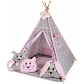 CORT TEEPEE TIPI MAT + 3 PERNE ANIMALE