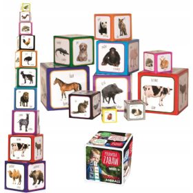  Joacă Pyramid Bilingual Animal Tower 50 de cuvinte PZ-01