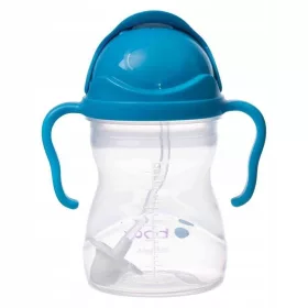  Sticla B.Box cu paie, 240 ml, albastru cobalt