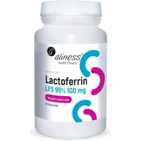   Supliment Aliness Lactoferrină 95%, 100 mg - 30 Capsule pentru Imunitate și Sănătate