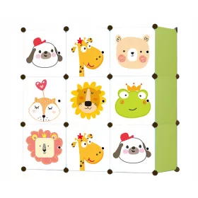    Muf-Art Dulap modular (animale) 110 x 110 x 37 cm multicolor