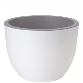    Form-ghiveci din plastic 35 cm x 35 x 1 cm diametru 40 cm plastic alb, nuante de gri si argintiu