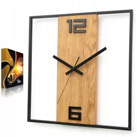  Ceas de perete ModernClock, negru, nuante de maro, 33,5 cm