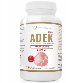   Vitamine Naturale A, D3, E, K2 MK7 Forte în Ulei MCT - 120 Capsule Blister