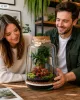 Pădure vie într-un borcan Mikroklimat cu Ficus retusa, 33 cm
