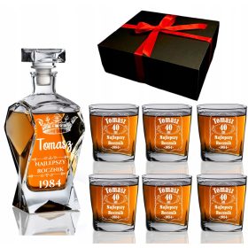  Decantor Edwanex, decantor de whisky gravat, 0,75 l