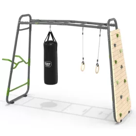  Loc de joacă pentru copii GetSet MB220: balustradă, scară orizontală, stâlp, stație, perete de cățărat, roți, geantă de sport