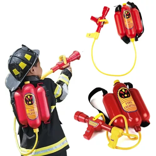Set pompier rucsac stingator apa + acadea alarma incendiu pentru copii Klein