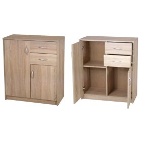  Comodă Matkam 2D2S 74 x 35 x 85 cm stejar sonoma mat