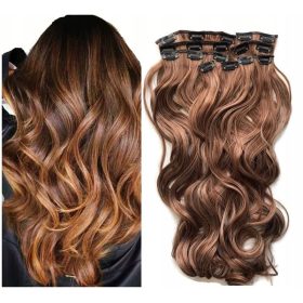    Postiță, păr sintetic lung, maro închis, Insula părului femeilor