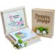 Set Unic de Biblie Ilustrată în Cutie de Lemn Personalizată - Cadou Ideal pentru Botez
