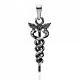  GEMMA TALISMAN SARPE AESCULAPE CADUCEUS SILVER 925 (