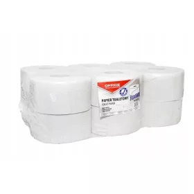   Hârtie Igienică Economică Jumbo OFFICE PRODUCTS, 120m, 12 Role, Alb