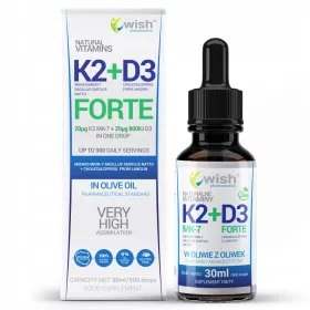   Vitamina Naturală K2 MK-7 + D3 Forte în Picături 30ml de la WISH Pharmaceutical
