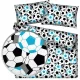  Set lenjerie de pat Design premium 160 x 200 cm nuante de albastru