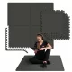  Covoraș de exerciții Hop-Sport 120 cm x 120 cm negru