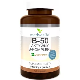  Complex B-50 Active Medverita - Supliment Alimentar cu Vitamine Grupul B, 120 Capsule
