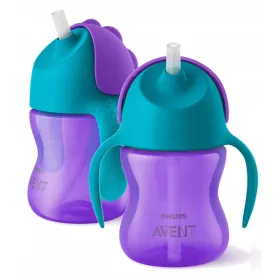  AVENT SILVER CALĂ STICLA CU PAIE 200 ml 9 m