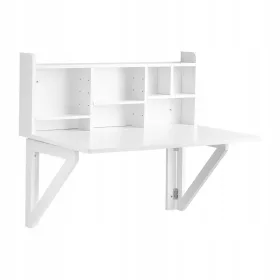  Masa de perete SoBuy cu raft 90 x 60 x 78 cm alb