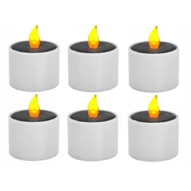   Lumânări Solare LED cu Efect de Flacără - Set de 6 bucăți