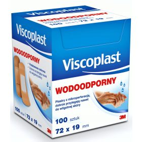 Set de 100 Plasturi Hidrofugi VISCOPLAST 72x19 mm