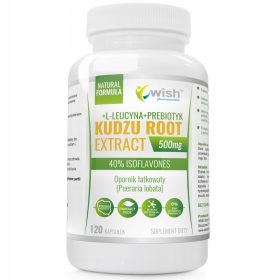   Extract de Rădăcină de Kudzu 500mg cu 40% Izoflavone + L-Leucină + Prebiotic - 120 Capsule