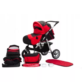  Elcar Julia carucior negru si rosu 2in1