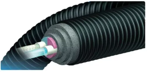 Uponor Ecoflex Varia Twin țeavă dublă preizolata 2 × 25 × 2,3/140 mm, 1 m