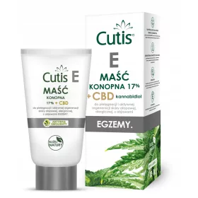   Cremă emolientă activă CUTIS CBD E - pentru eczeme și dermatite, 120 ml cu 17% ulei de cânepă