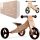  Bicicletă de echilibru triciclu din lemn pentru copil de un an 2in1