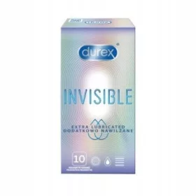  Prezervative Durex Invisible, hidratate suplimentar, 10 buc