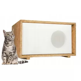    Casă pentru pisici Chill pătrat alb 40,2 cm x 40,2 cm x 27 cm