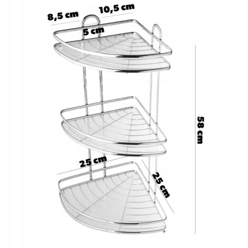 Raft de colt baie Kadax K10 3 nivele