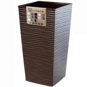    Ghiveci Kadax 19 cm x 19 x 36,5 cm diametru 18,5 cm plastic nuante de maro si bej